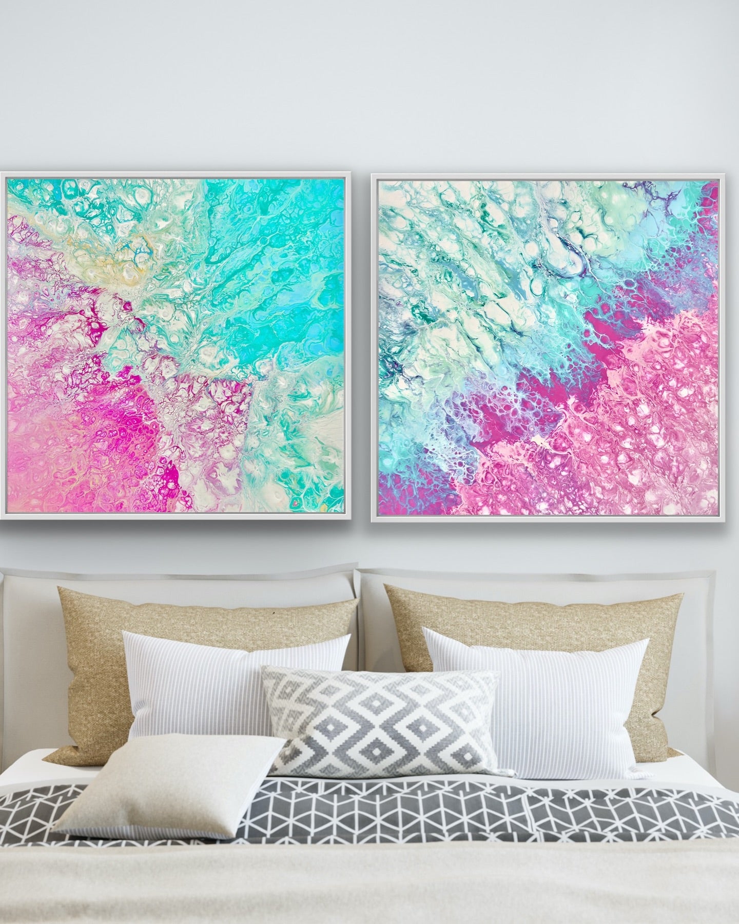 Whispers in Water & Chromatic Drift Gallery Set of Two - Canvas Prints