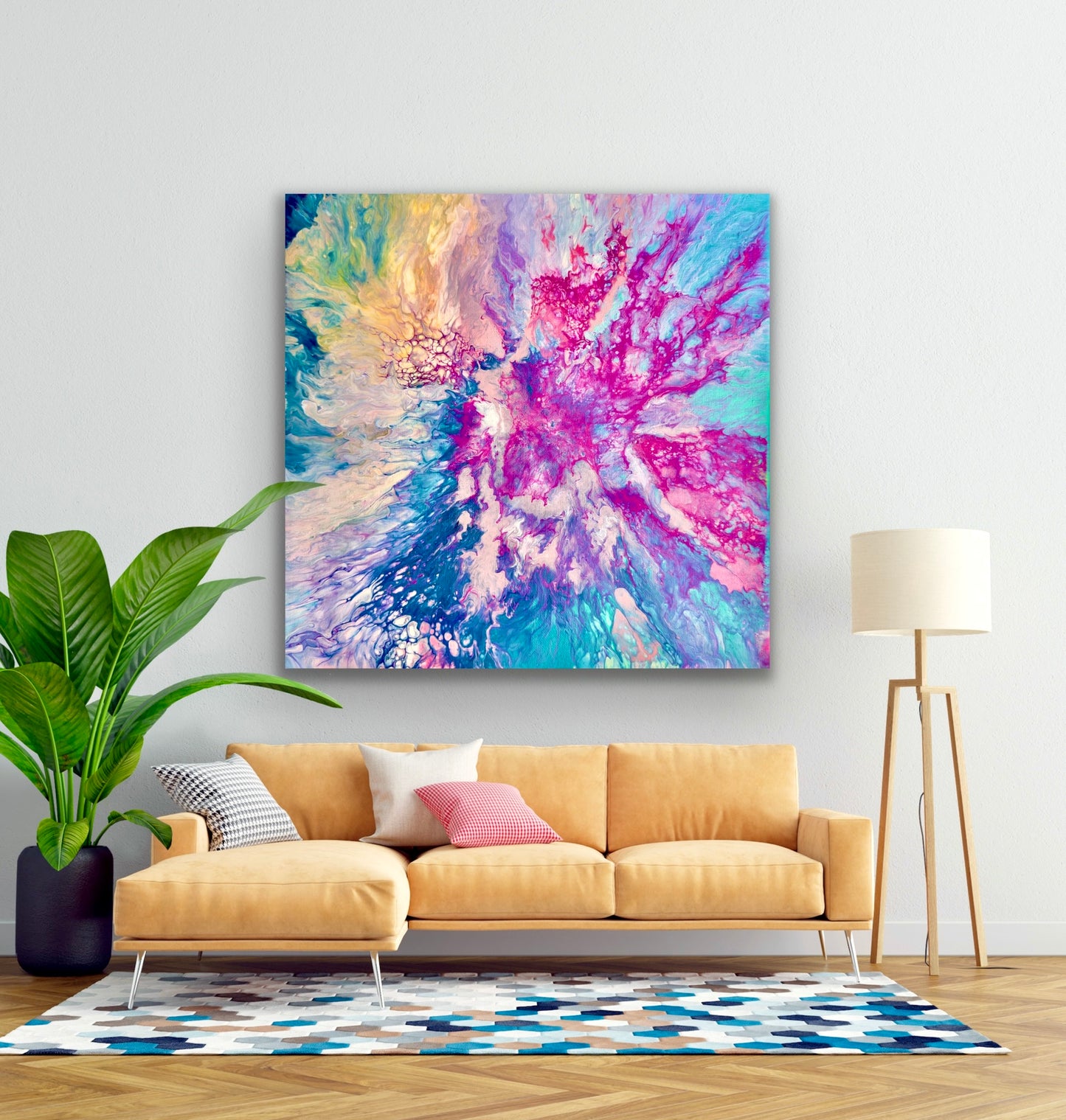 Dreamt in Magenta (canvas print) - A luminous meditation on memory and emotion, this piece explores the tension between longing and release. Rich magenta tones swirl with ethereal light, evoking a dreamscape where love and loss coexist in quiet harmony.