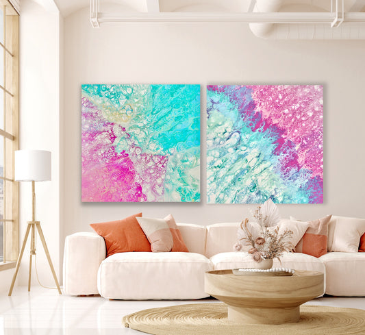 Whispers in Water & Chromatic Drift Gallery Set of Two - Canvas Prints