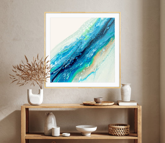 BLUE TIDE - Paper Art Print