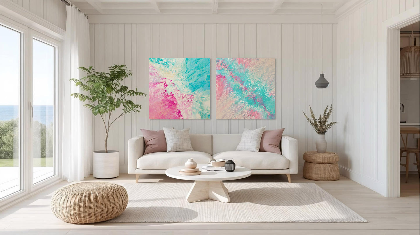 Whispers in Water & Tidal Pulse Gallery Set of Two - Canvas Prints