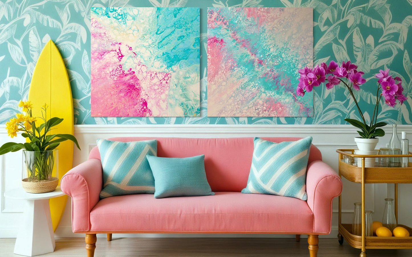 Whispers in Water & Tidal Pulse Gallery Set of Two - Canvas Prints