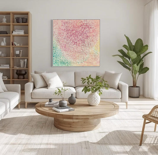 Luminous Canvas Print - Soft Colourful Abstract Art by Sam Taylor