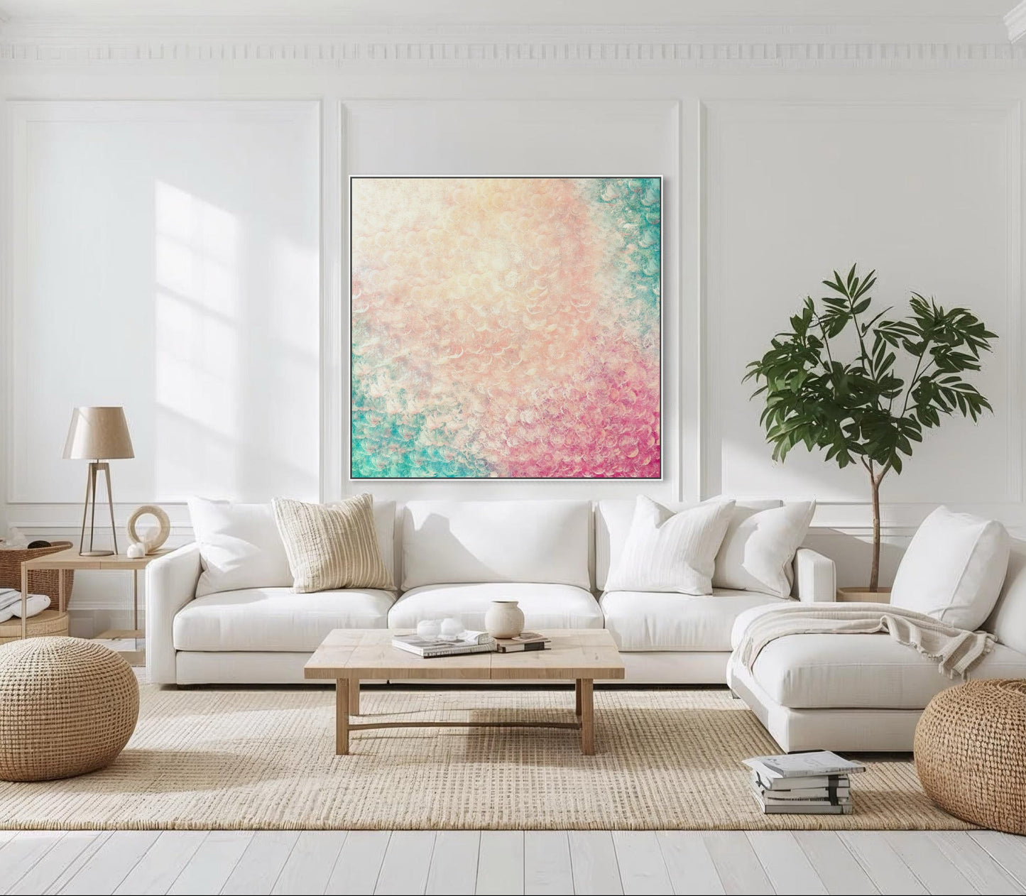 Pearl - Canvas Print - Calming Colourful Abstract Art by Sam Taylor