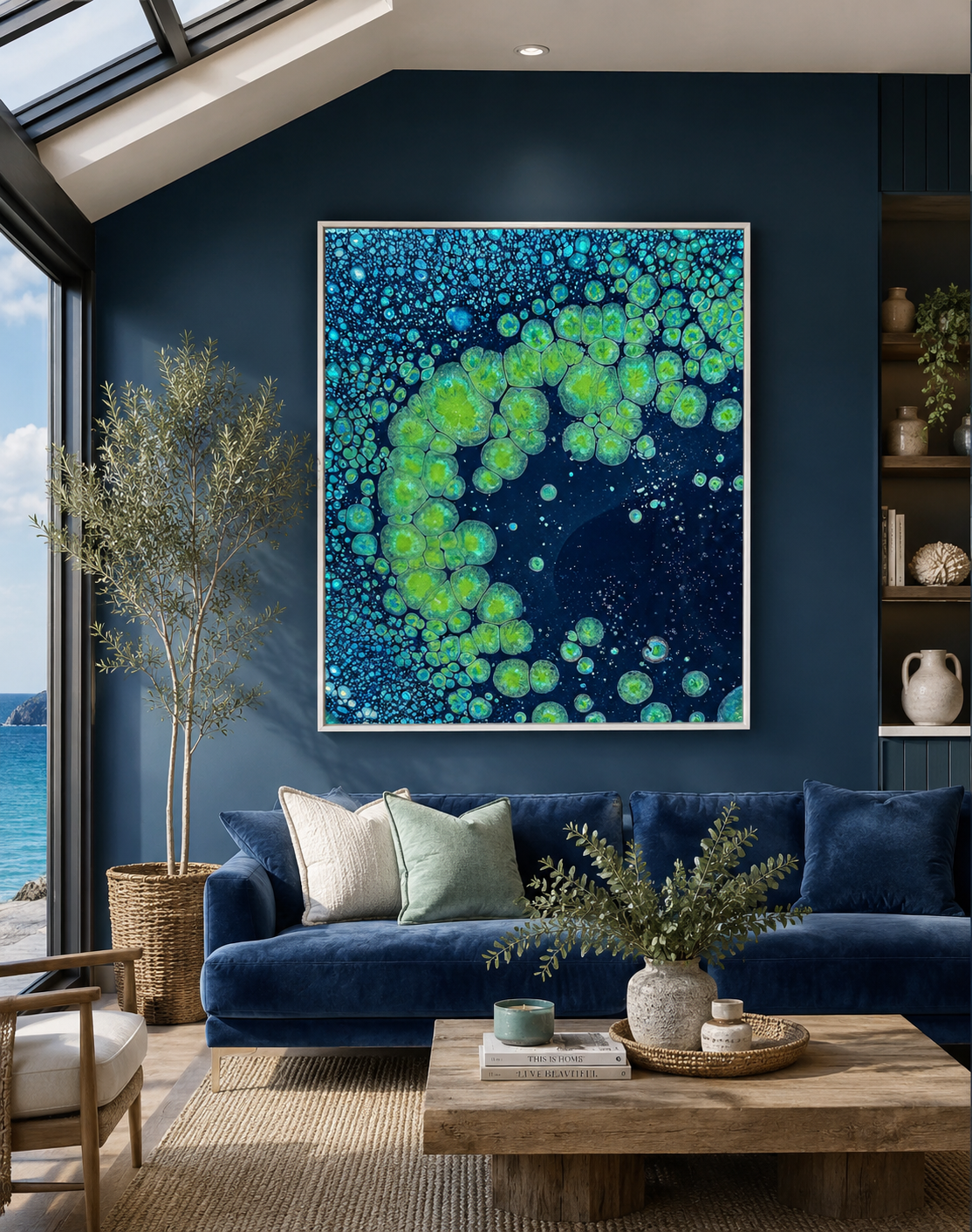 Blue Abstract Art by Sam Taylor