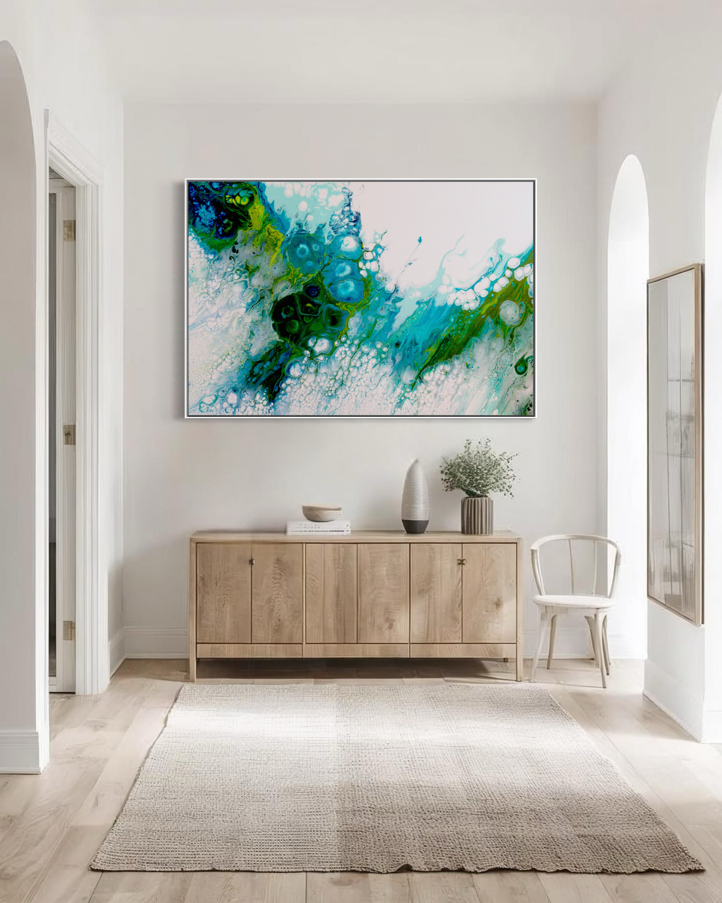 Blue abstract art