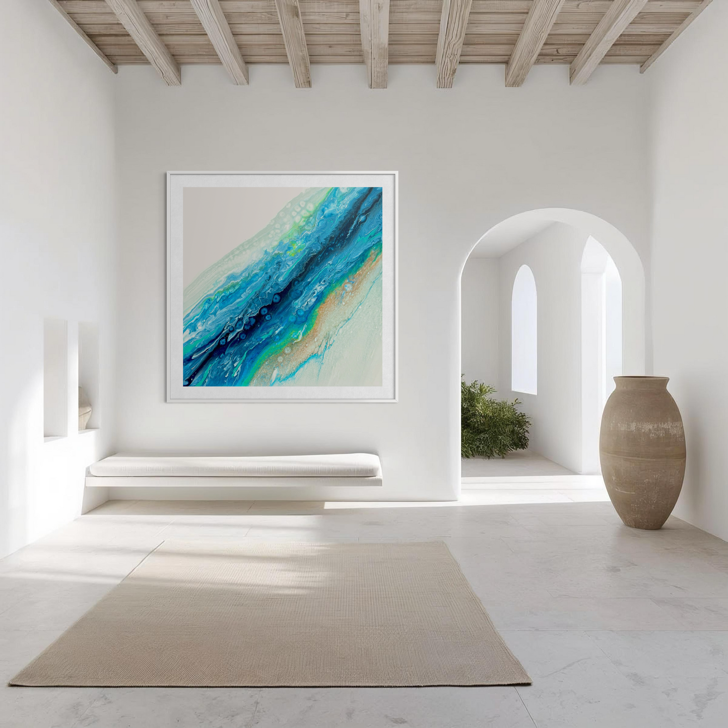 Uplifting coastal wall art