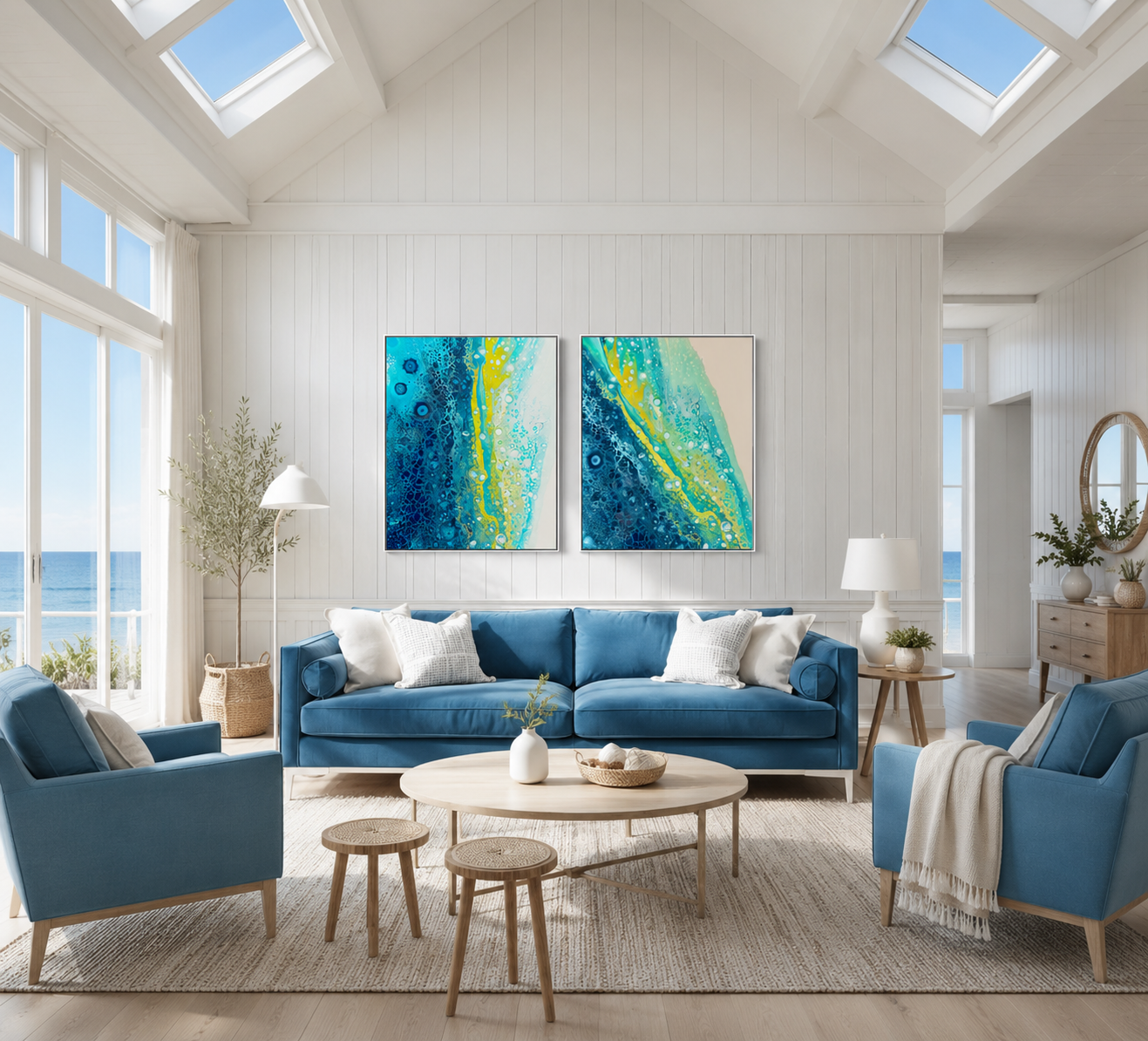 Rising Current & Tidal Light - Gallery Set of Two Prints - Canvas Prints