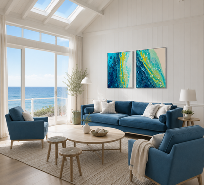 Rising Current & Tidal Light - Gallery Set of Two Prints - Canvas Prints