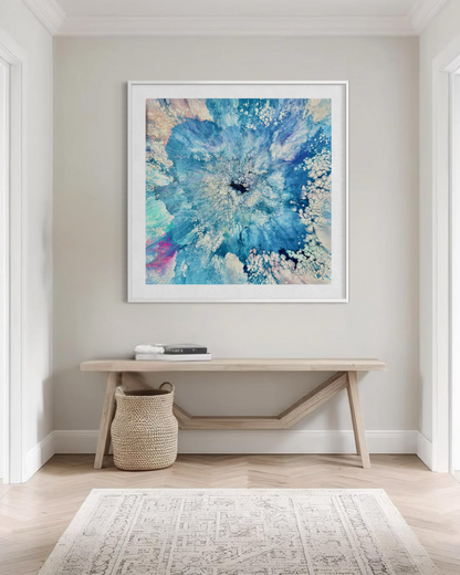 Blue abstract art