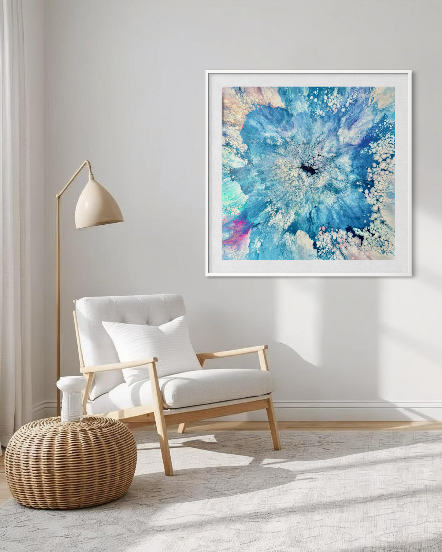 Blue abstract art
