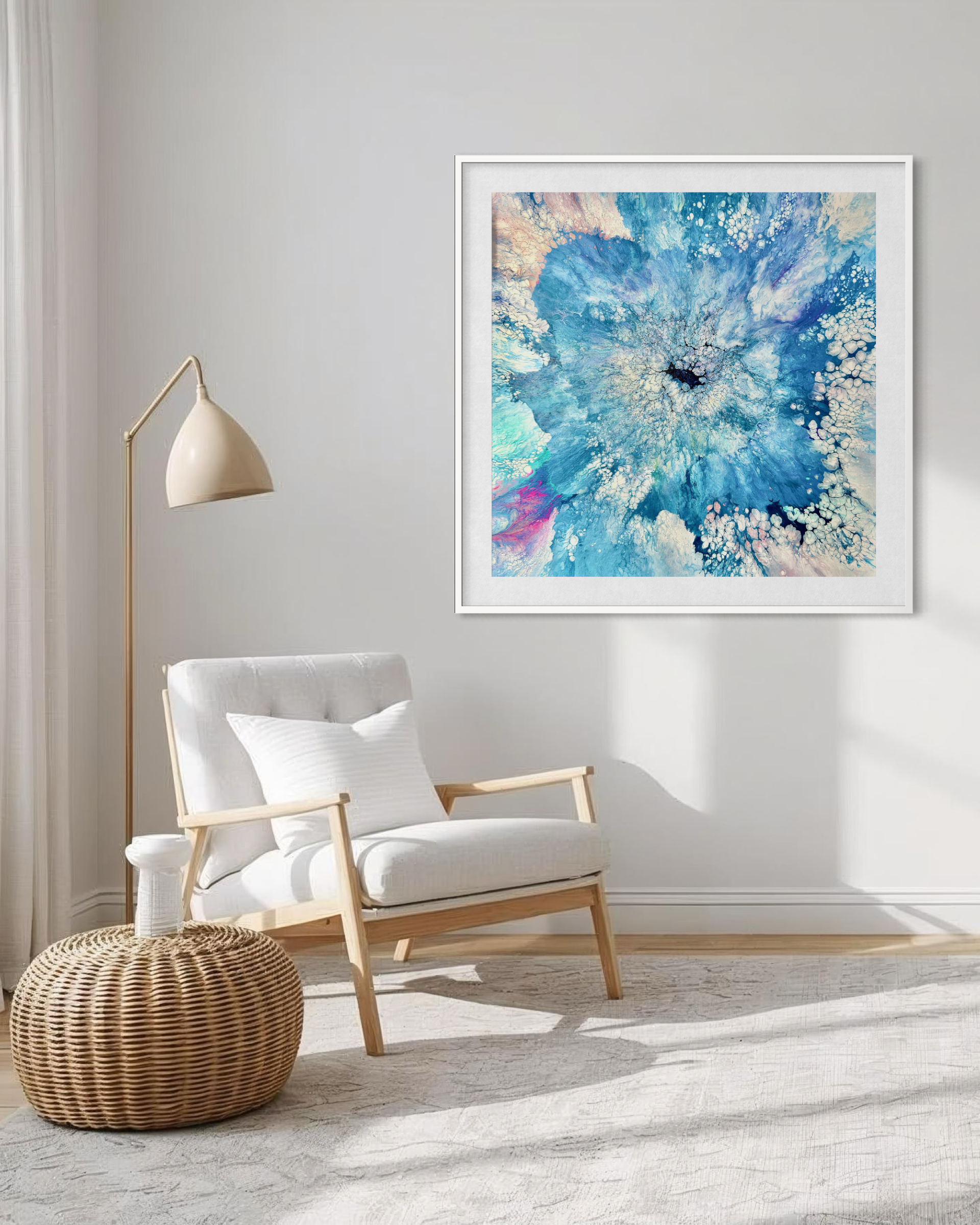 Blue abstract art