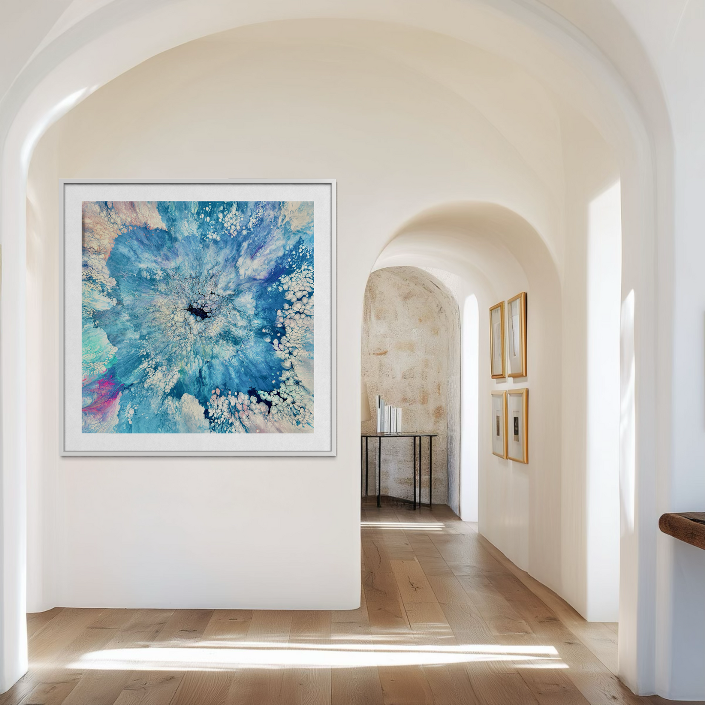 Blue abstract art