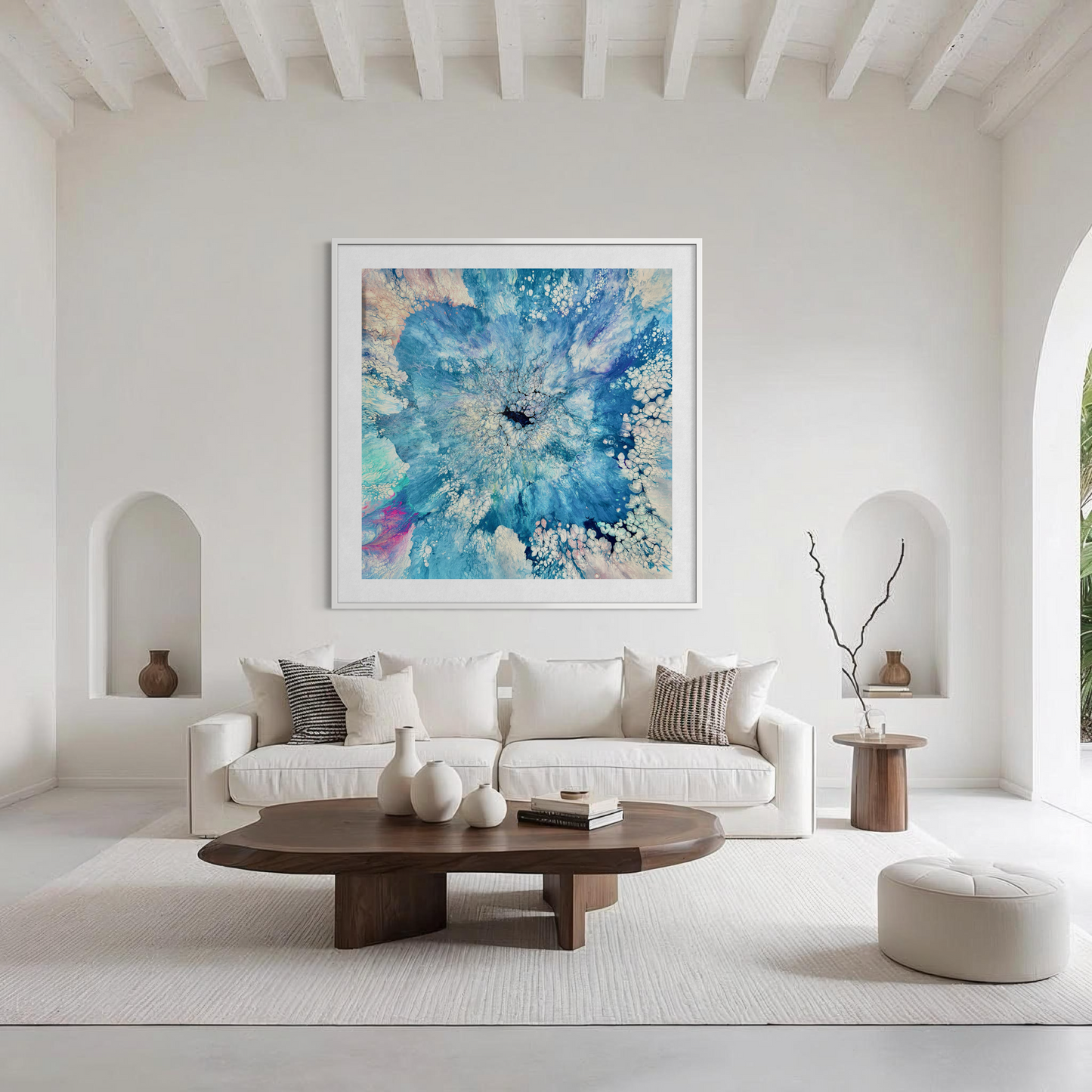 Blue abstract art prints