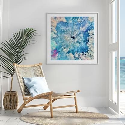 Blue abstract art