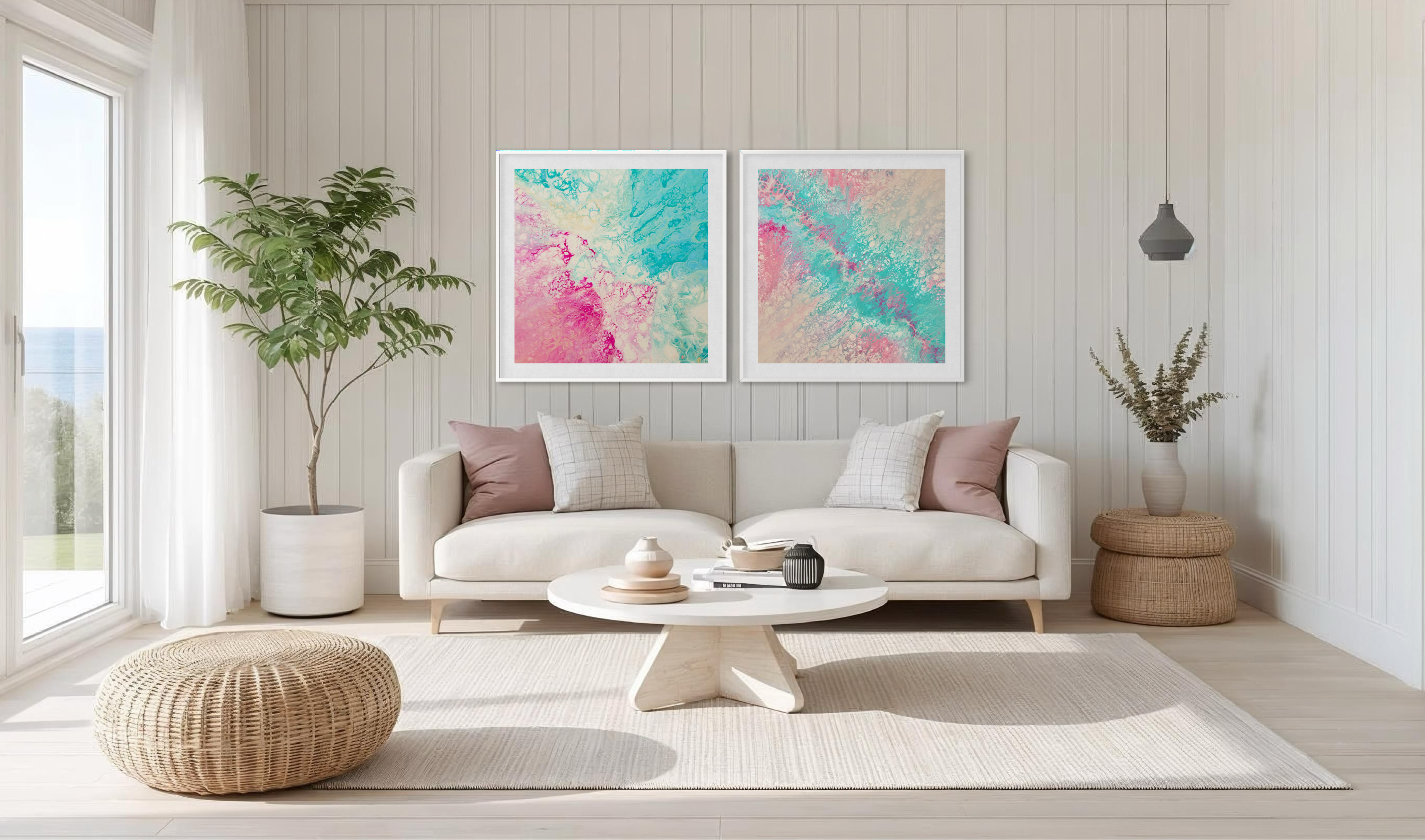 Uplifting, colourful wall part by British Artist Sam Taylor