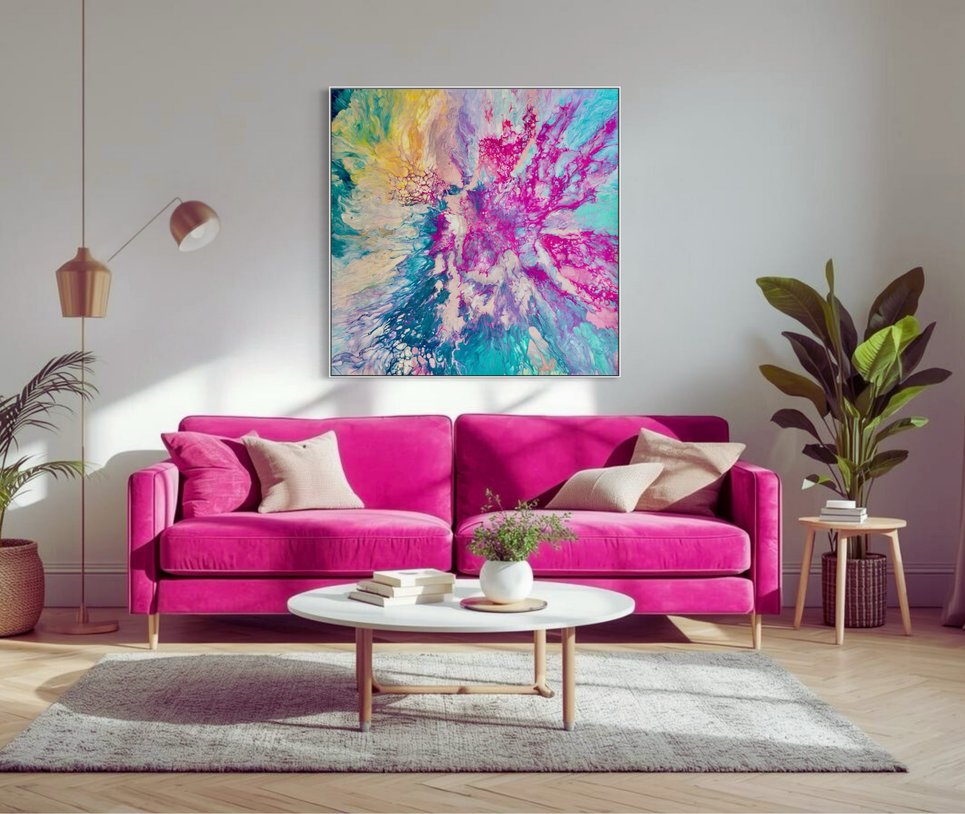 Colourful wall art for the home