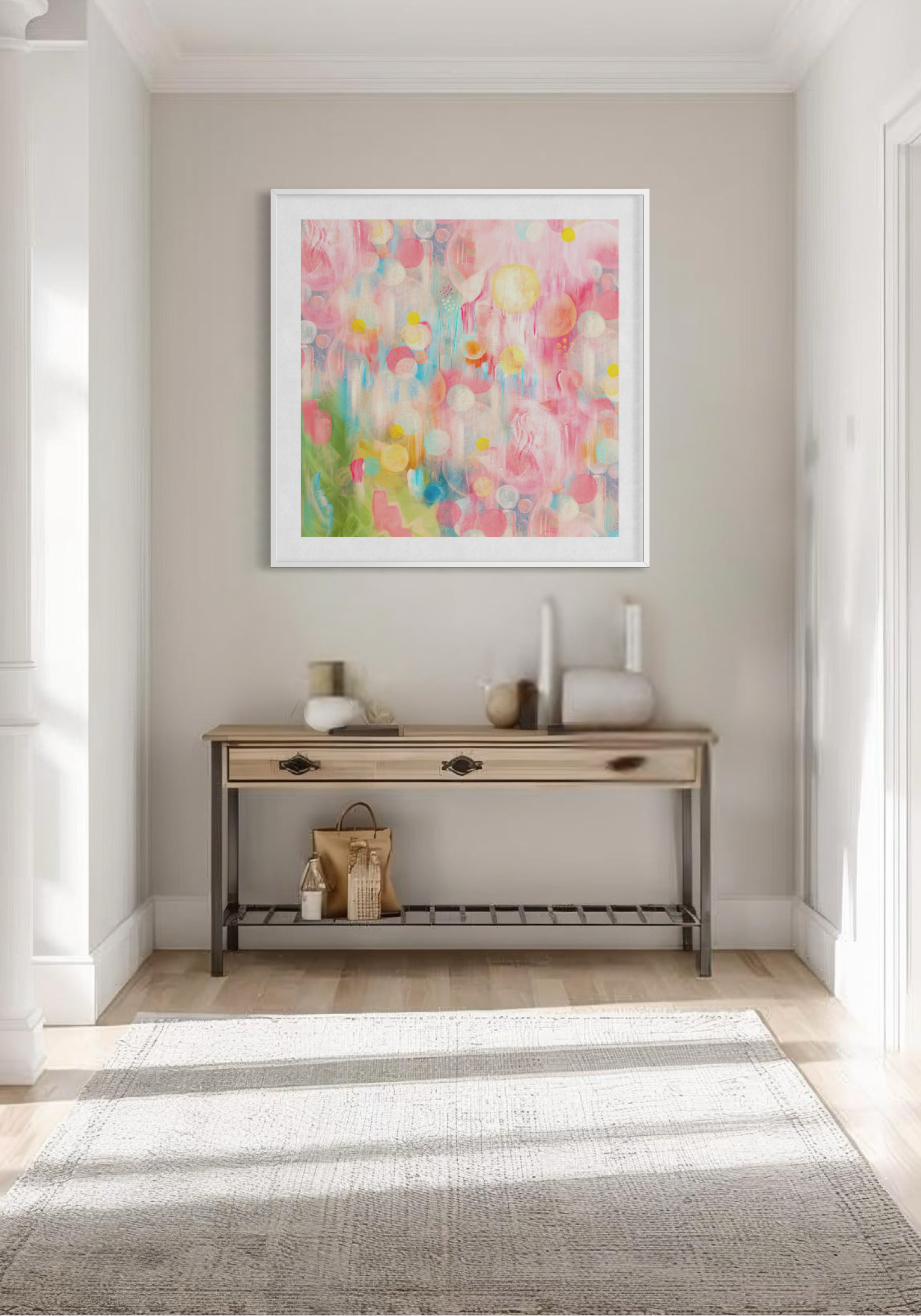 Pink abstract art