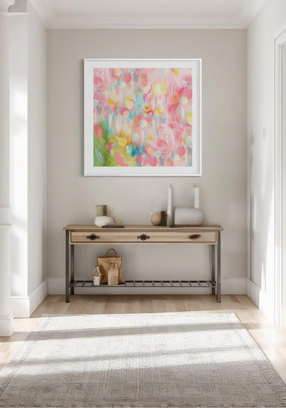 Pink abstract art