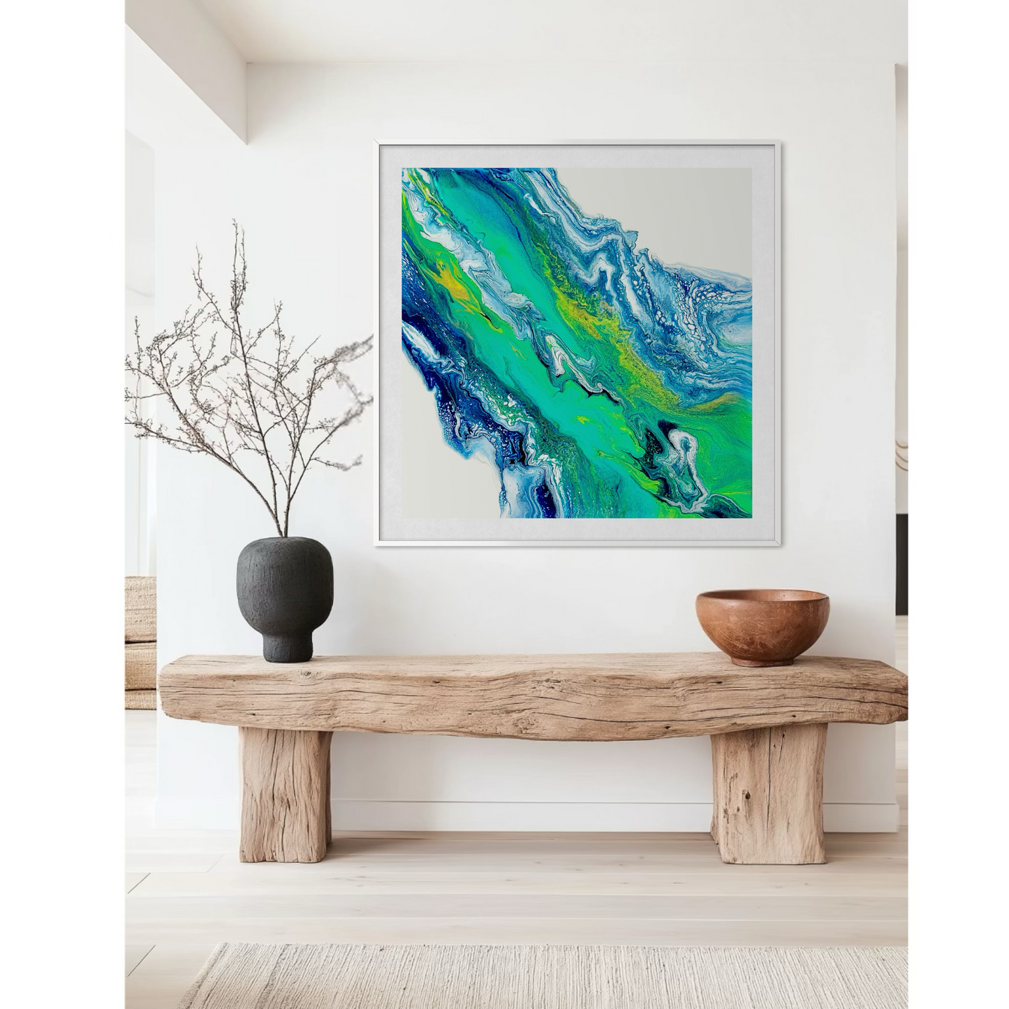 Blue abstract art prints