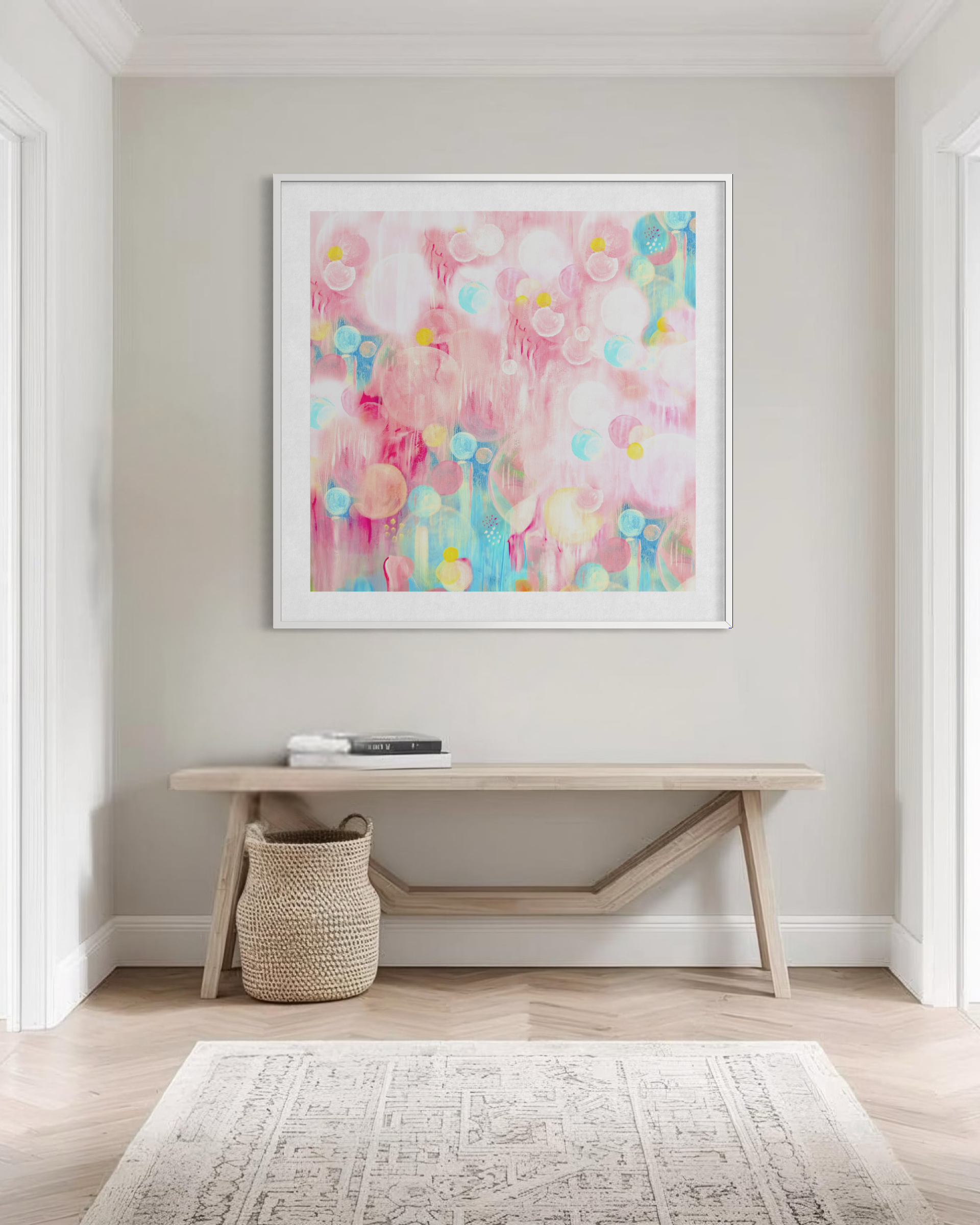 Soothing pink art prints
