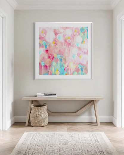 Soothing pink art prints