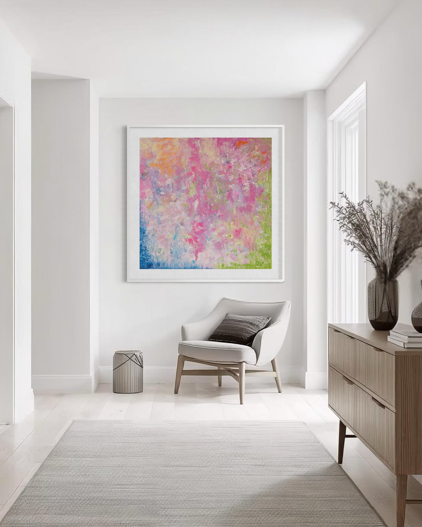 Soft Pink abstract art for the home