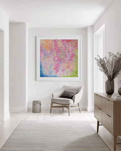 Soft Pink abstract art for the home