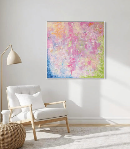 Bloom Pink Abstract Art Print