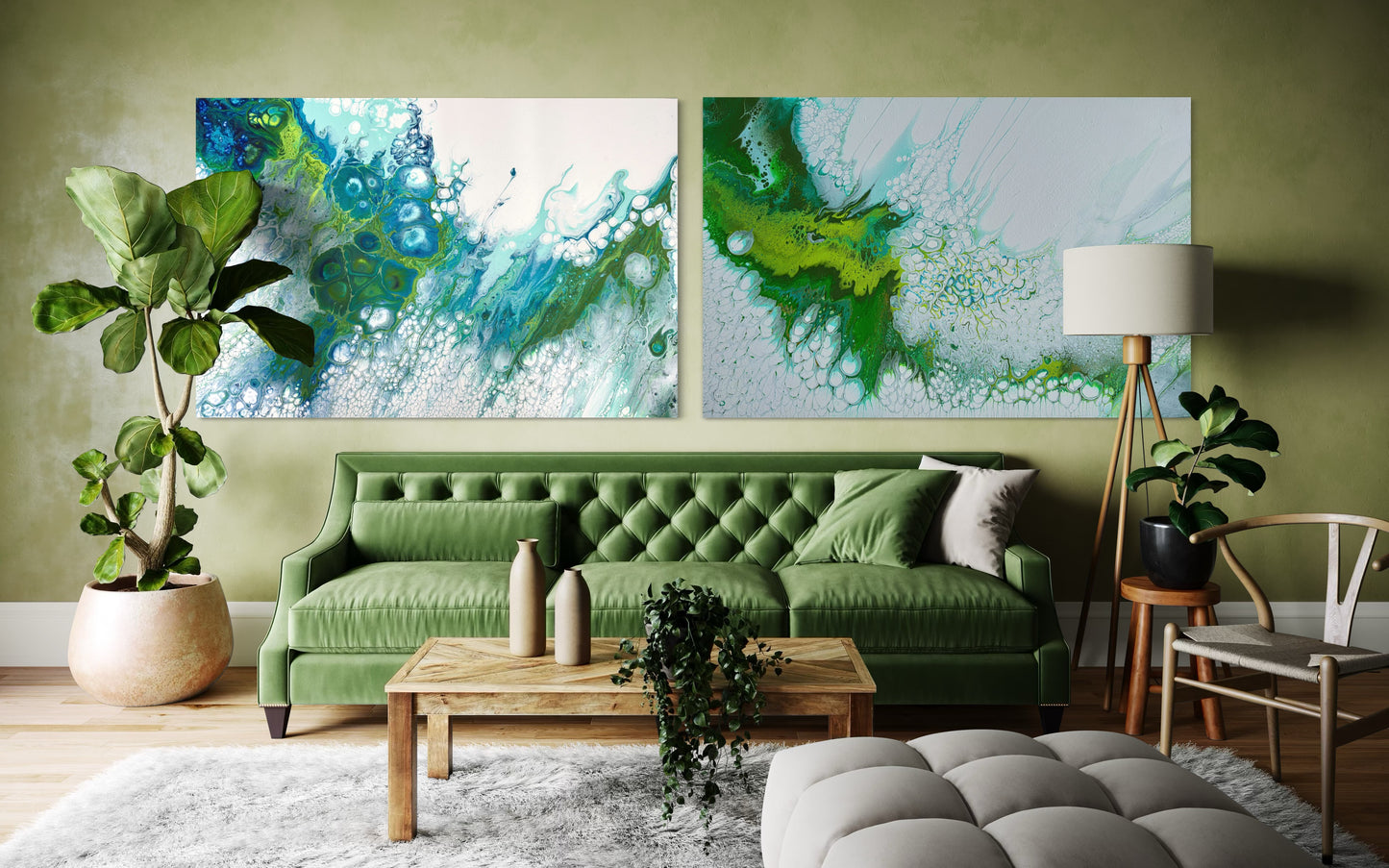 Beneath The Surface & Ocean’s Dream - Gallery Set of Two - Canvas Prints