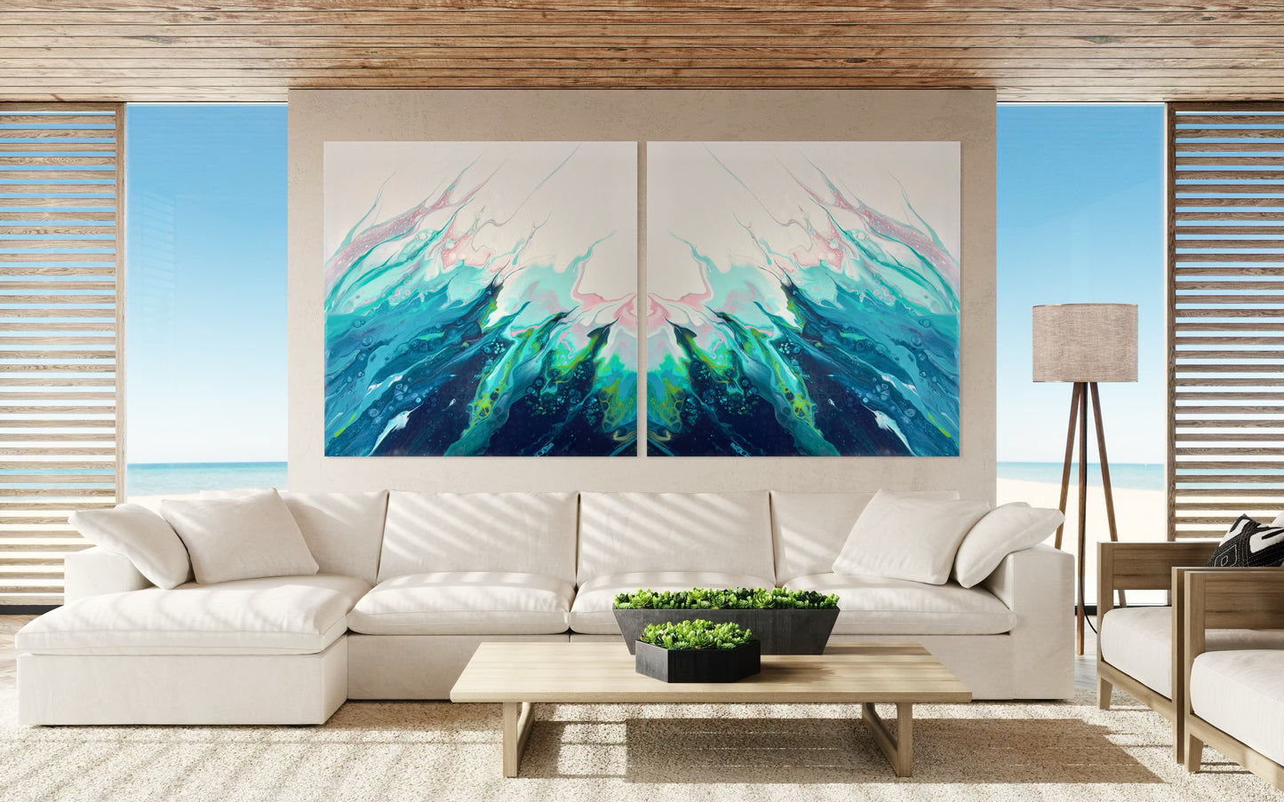 Silent Surge - Gallery Set of Two Prints - Canvas Prints