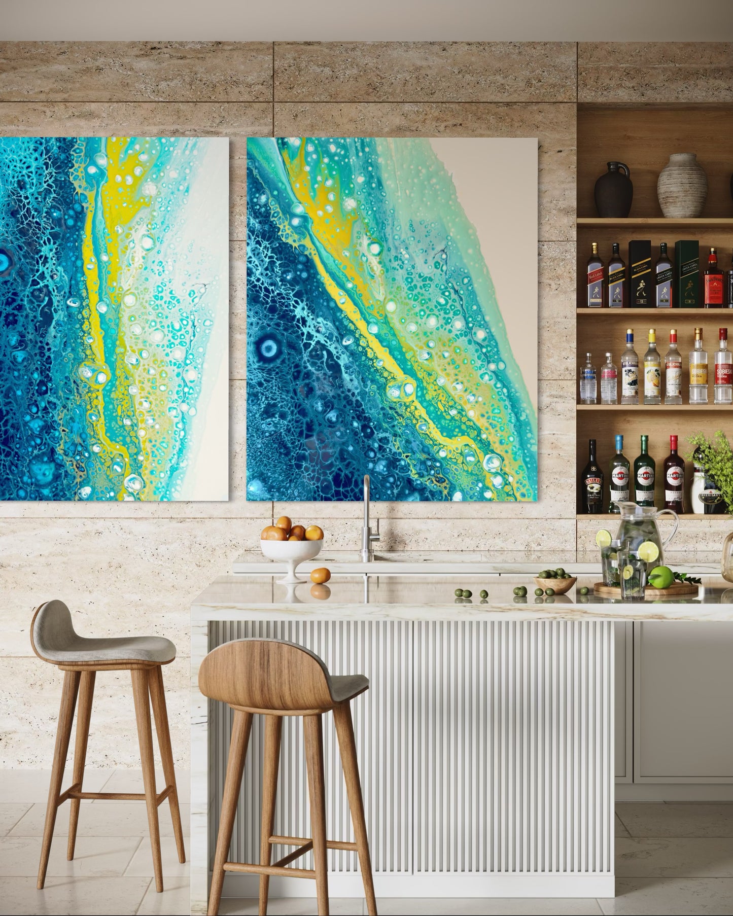 Rising Current & Tidal Light - Gallery Set of Two Prints - Canvas Prints