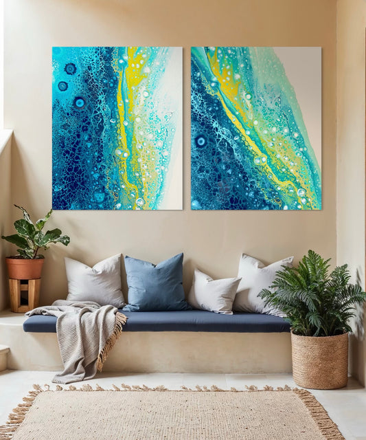 Rising Current & Tidal Light - Gallery Set of Two Prints - Canvas Prints