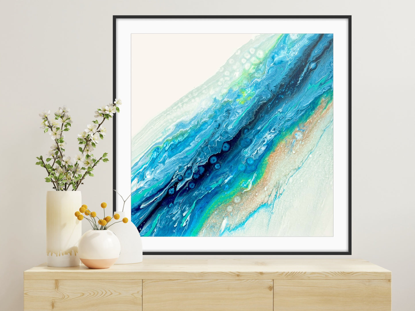 BLUE TIDE - Paper Art Print