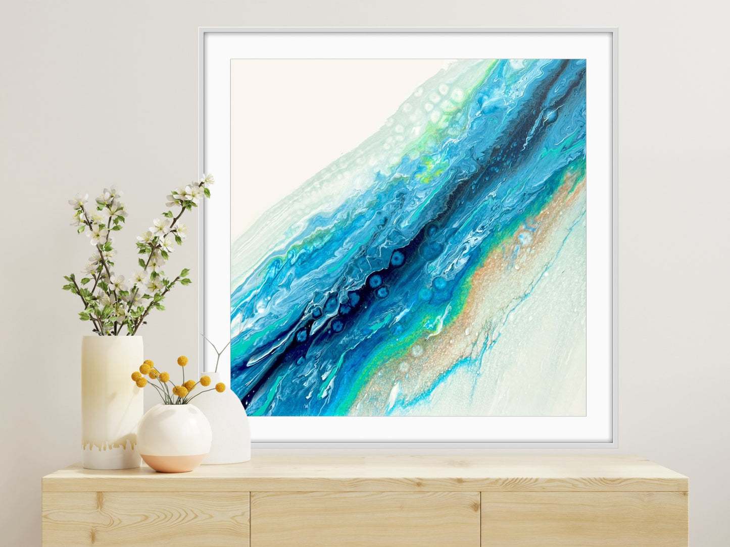 BLUE TIDE - Paper Art Print