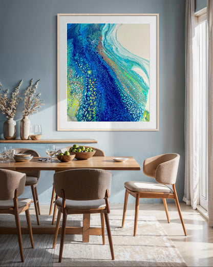 Into the Blue - Paper Art Print