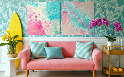 Whispers in Water & Tidal Pulse Gallery Set of Two - Canvas Prints