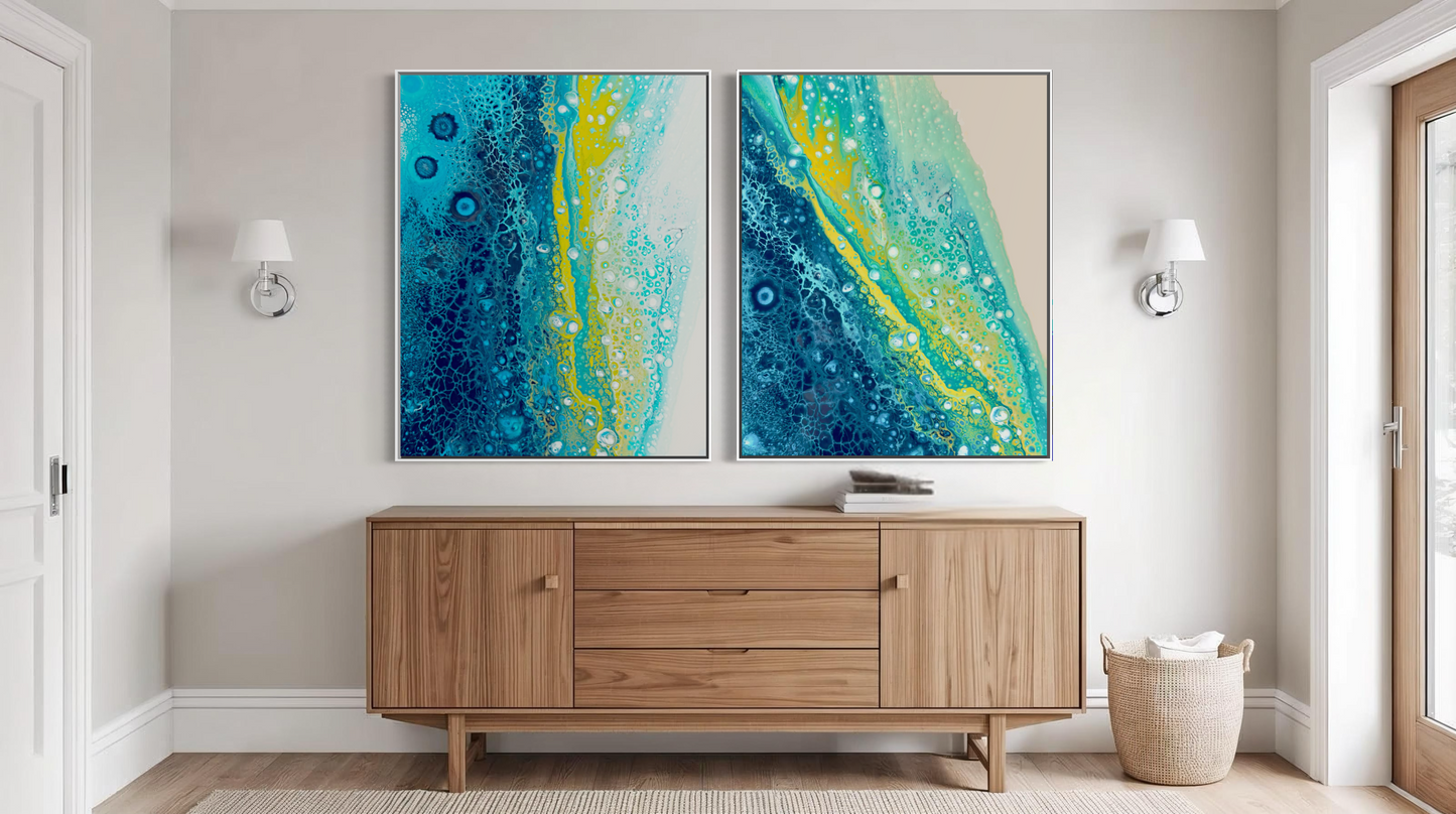 Rising Current & Tidal Light - Gallery Set of Two Prints - Canvas Prints