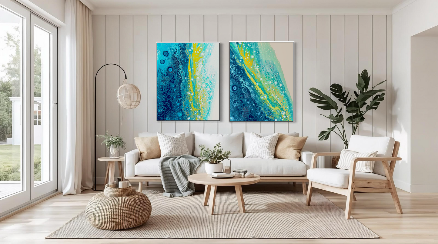 Rising Current & Tidal Light - Gallery Set of Two Prints - Canvas Prints