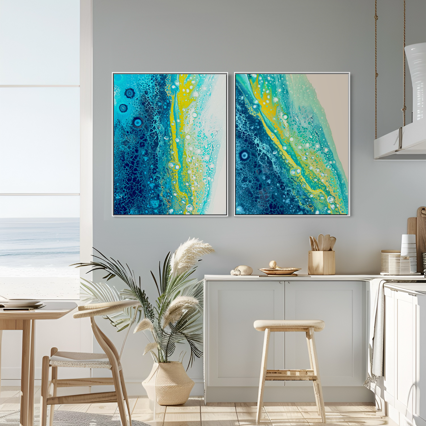 Rising Current & Tidal Light - Gallery Set of Two Prints - Canvas Prints