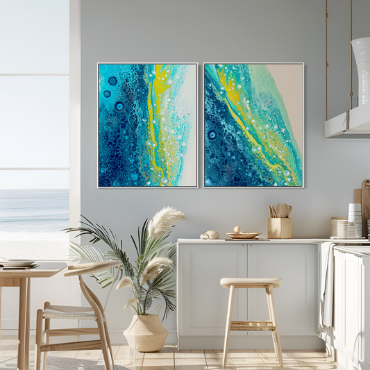 Rising Current & Tidal Light - Gallery Set of Two Prints - Canvas Prints