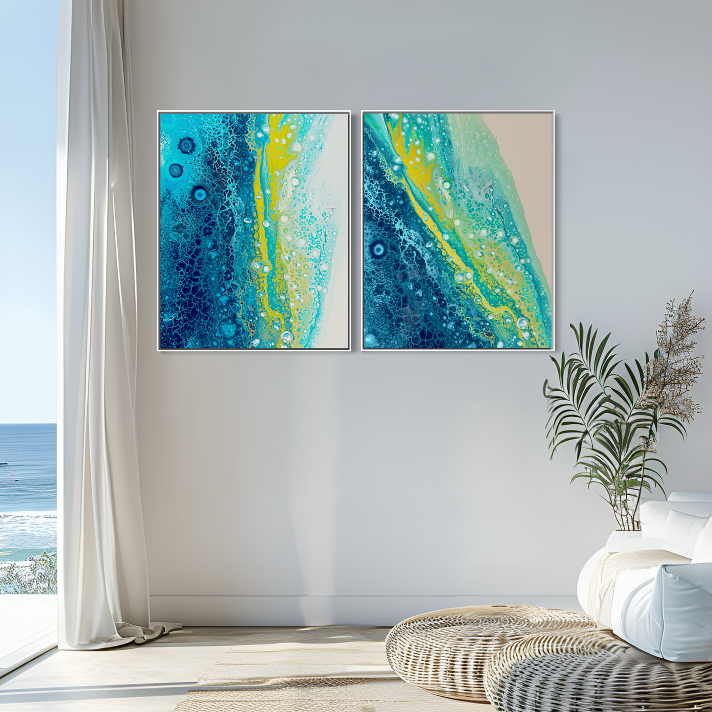 Rising Current & Tidal Light - Gallery Set of Two Prints - Canvas Prints