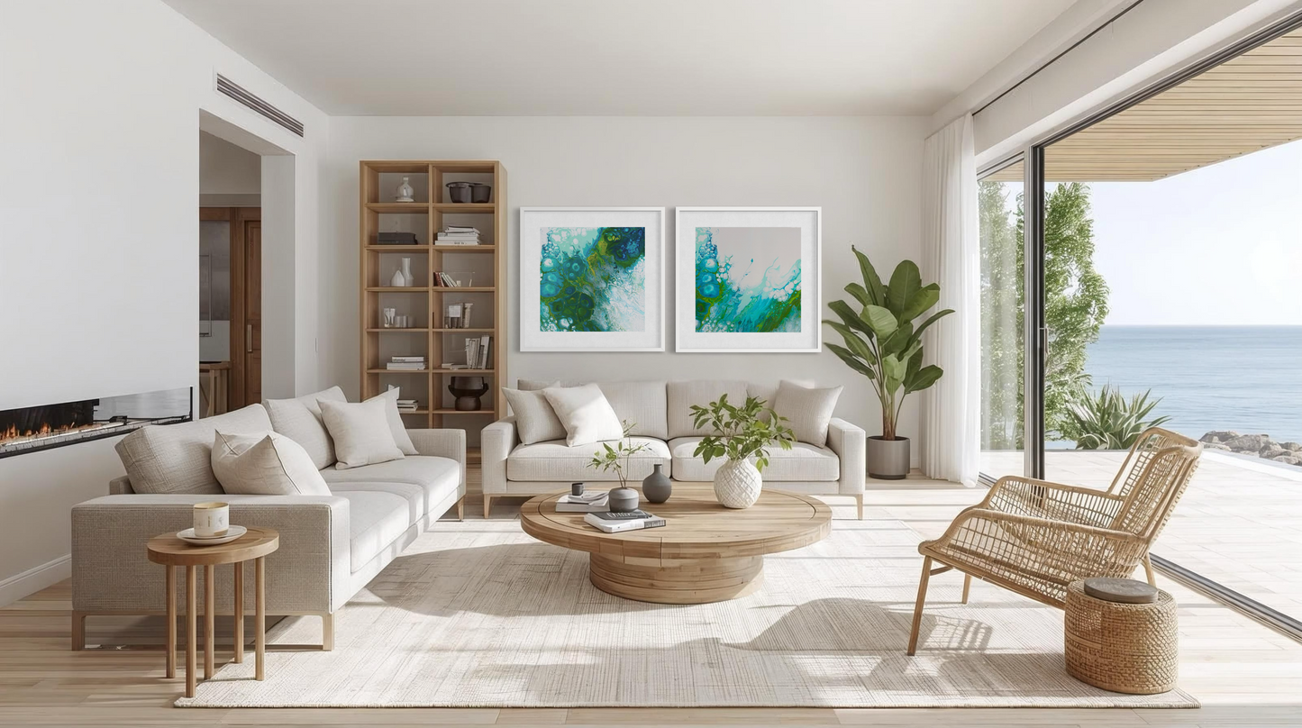 Beneath the Surface - Gallery Set of Two Prints - Framed Paper Prints