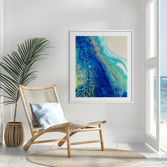 Into the Blue - Paper Art Print