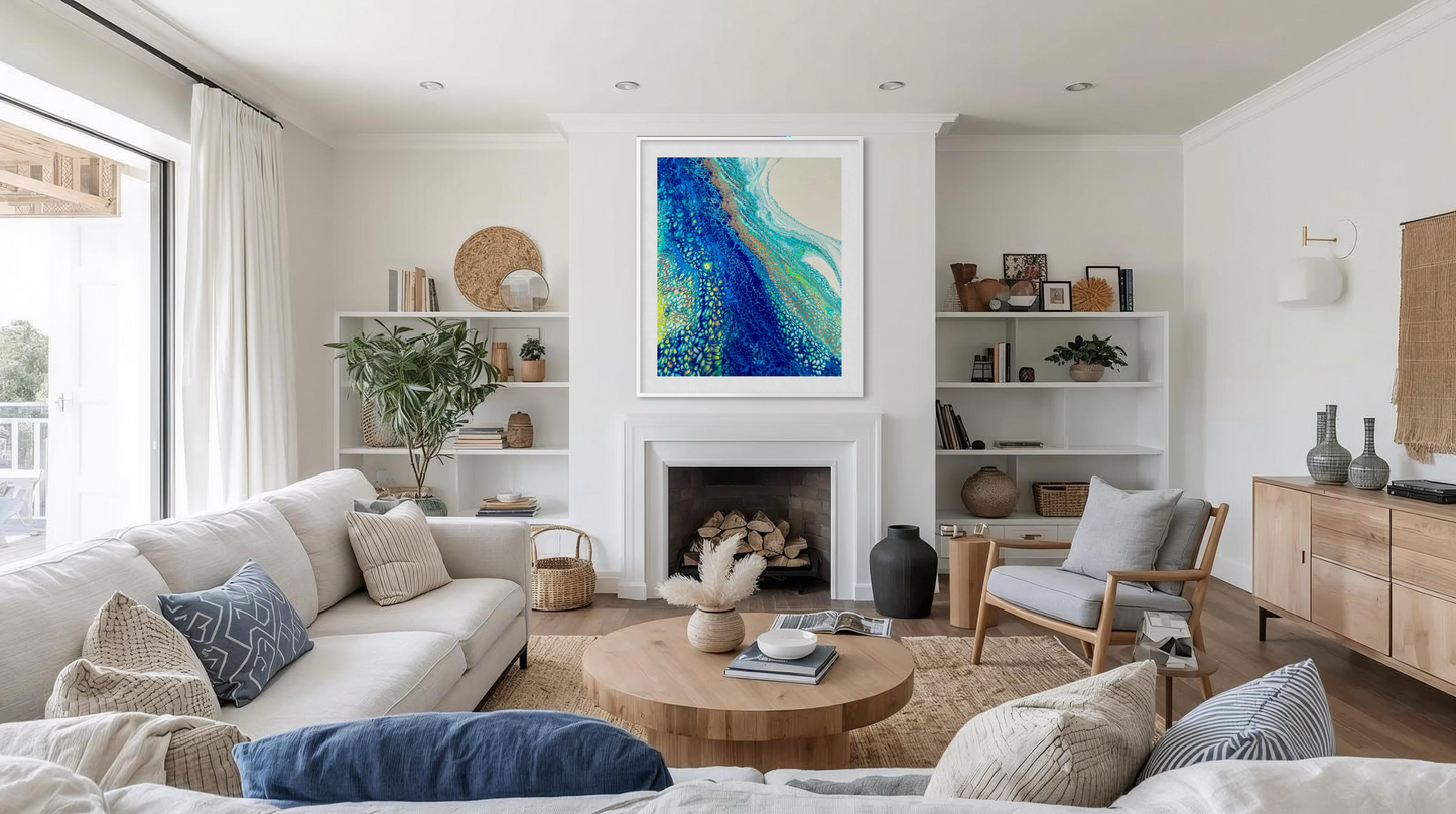 Into the Blue - Paper Art Print