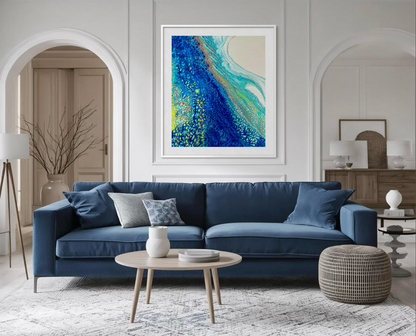 Into the Blue - Paper Art Print