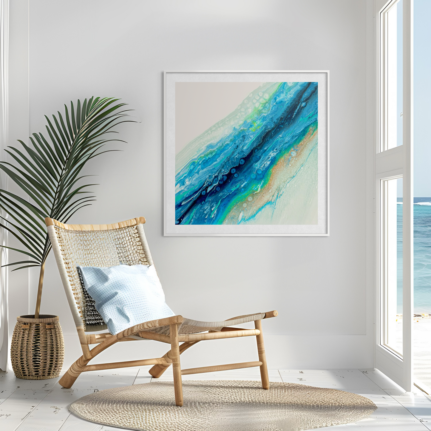 BLUE TIDE - Paper Art Print