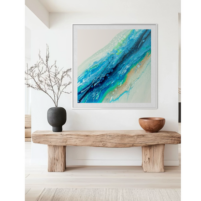 BLUE TIDE - Paper Art Print