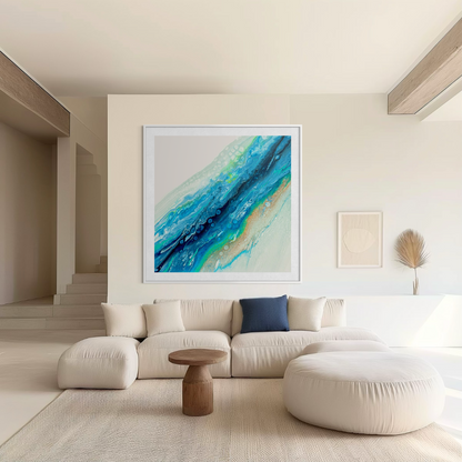 BLUE TIDE - Paper Art Print