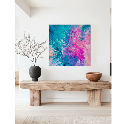 Drifted into Cerulean - Original Artwork on Canvas